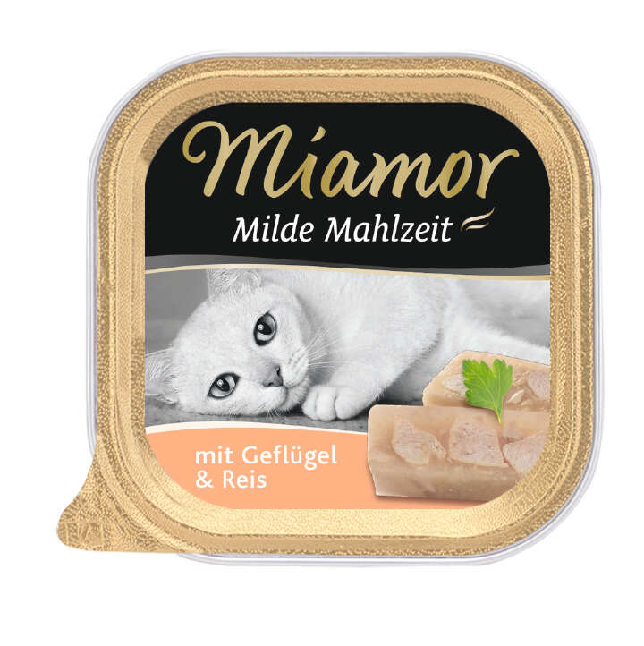 Miamor Katzen-Nassfutter Milde Mahlzeit Geflügel Pur + Reis